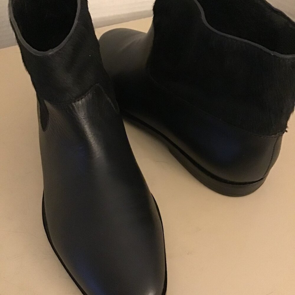 Saint & Libertine women black leather short boots Size 6